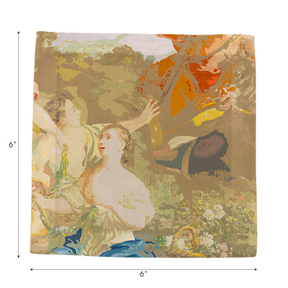 Cyprus Picnic Vintage Cotton Sateen Cocktail Napkins