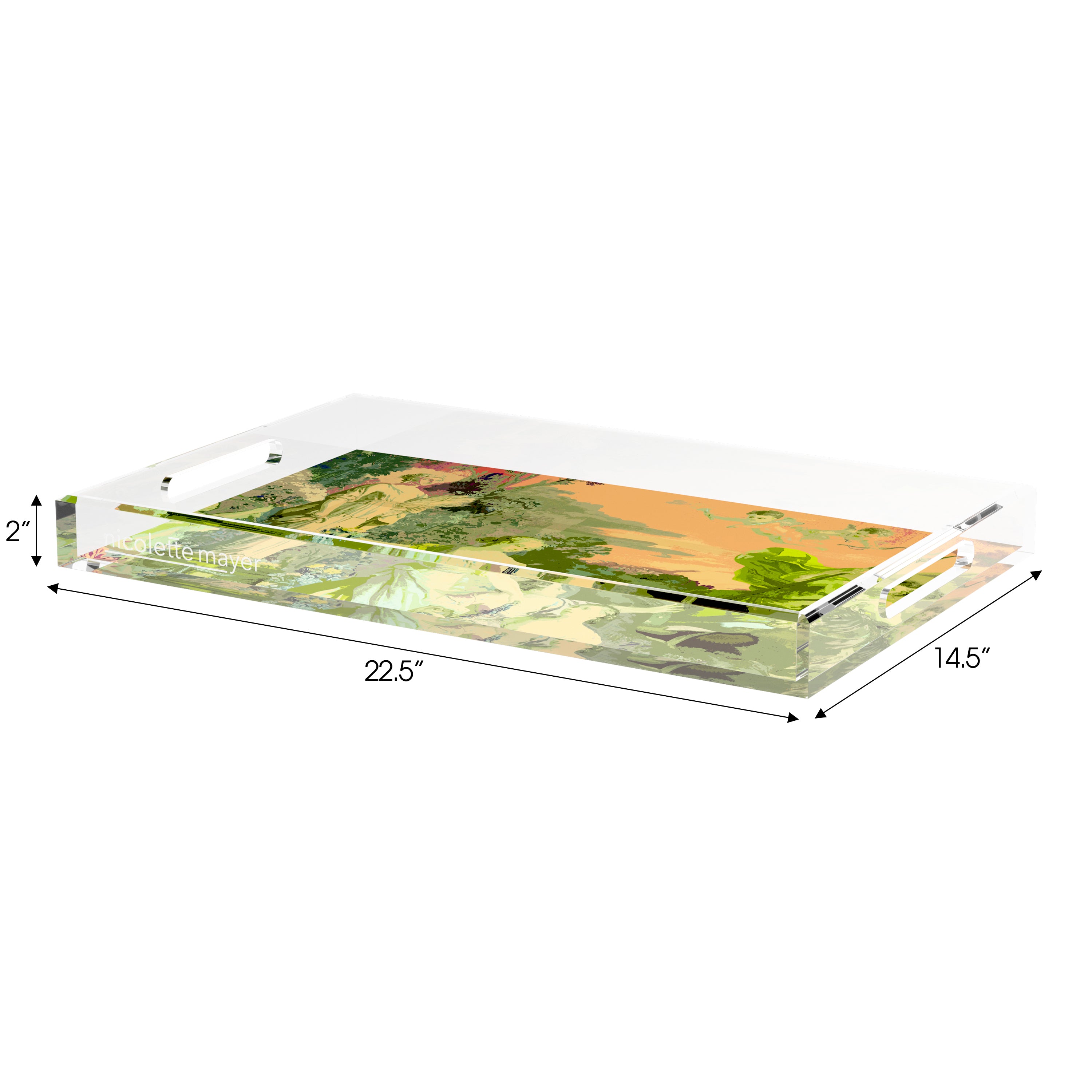 Cyprus Picnic Acid Green 22.5X14.5 Acrylic Tray - nicolettemayer.com
