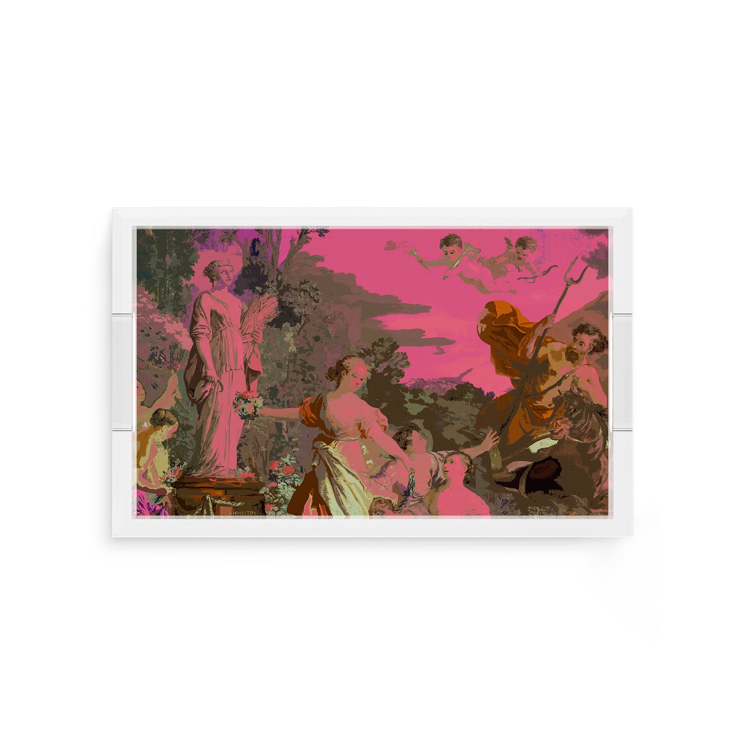 Cyprus Picnic Pop Pink 12.5X7.75 Acrylic Tray - nicolettemayer.com
