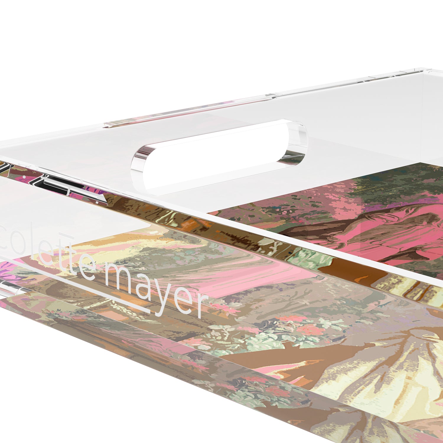 Cyprus Picnic Pop Pink 12.5X7.75 Acrylic Tray - nicolettemayer.com
