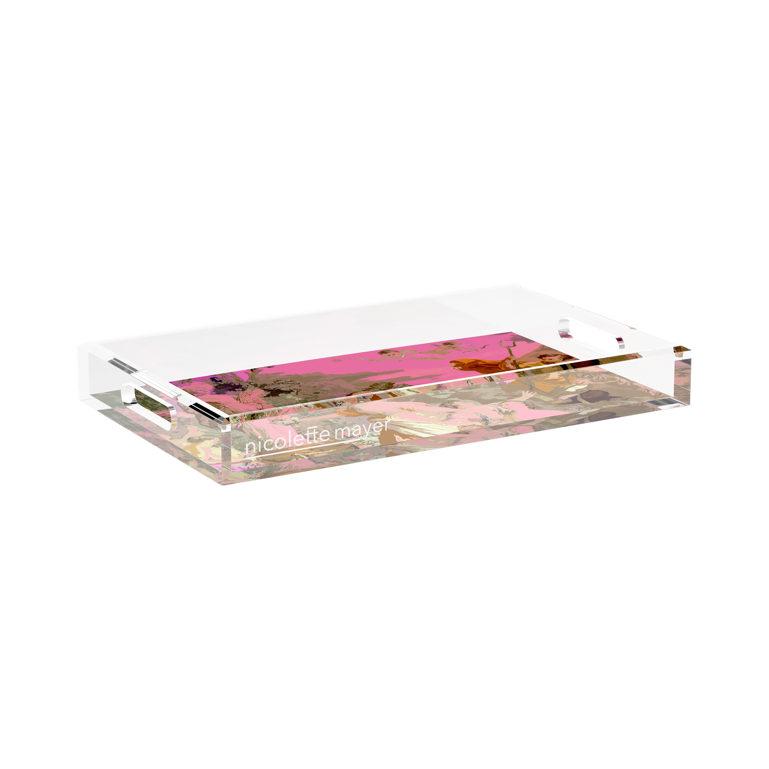 Cyprus Picnic Pop Pink 17X10.5 Acrylic Tray - nicolettemayer.com
