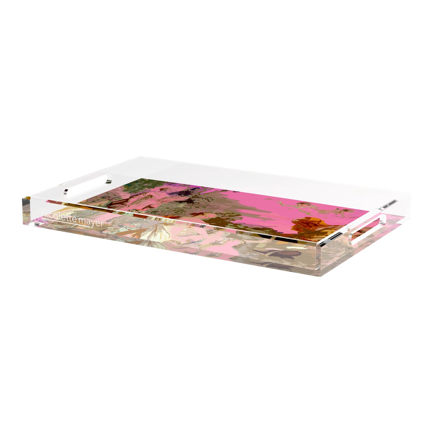 Cyprus Picnic Pop Pink 22.5X14.5 Acrylic Tray - nicolettemayer.com
