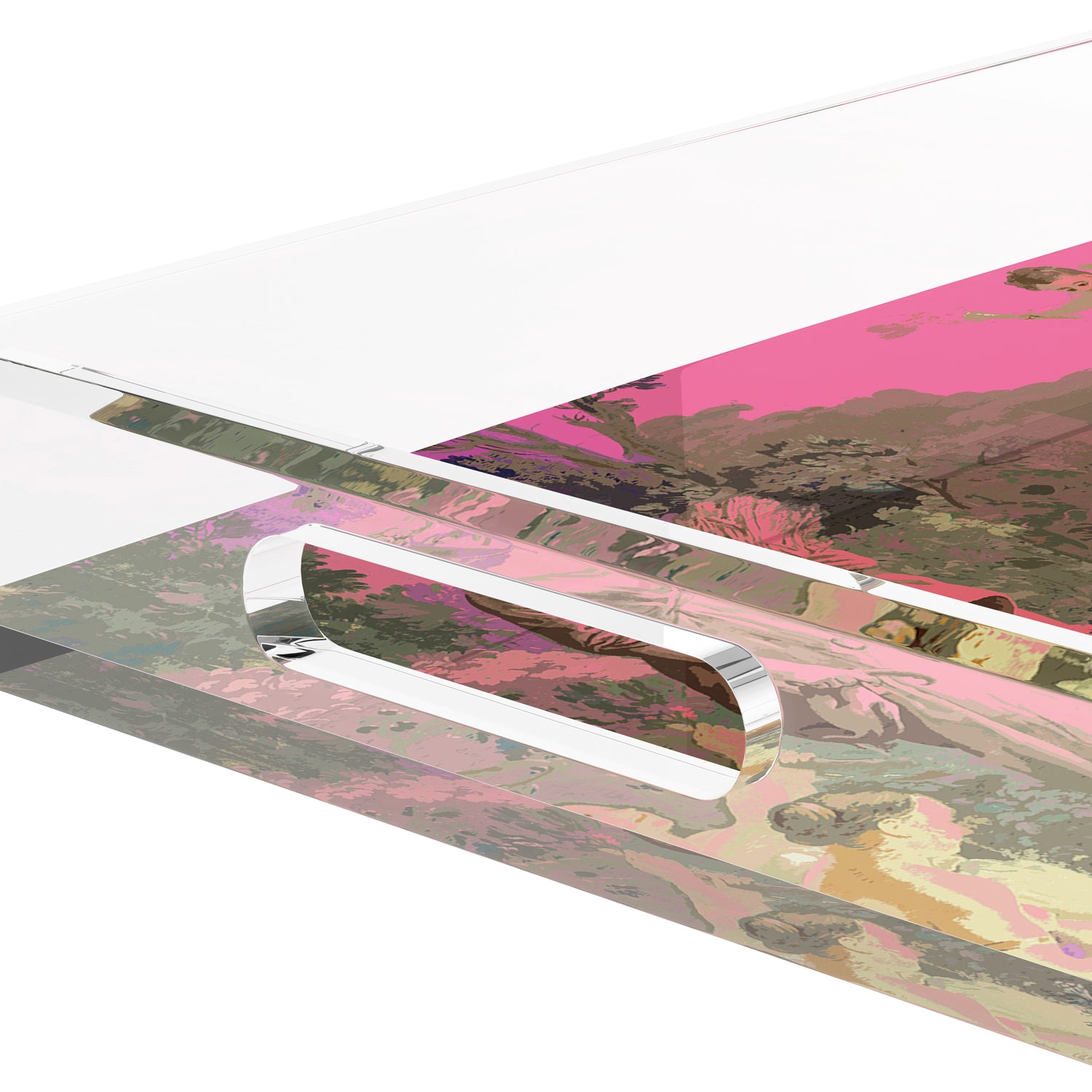 Cyprus Picnic Pop Pink 22.5X14.5 Acrylic Tray - nicolettemayer.com
