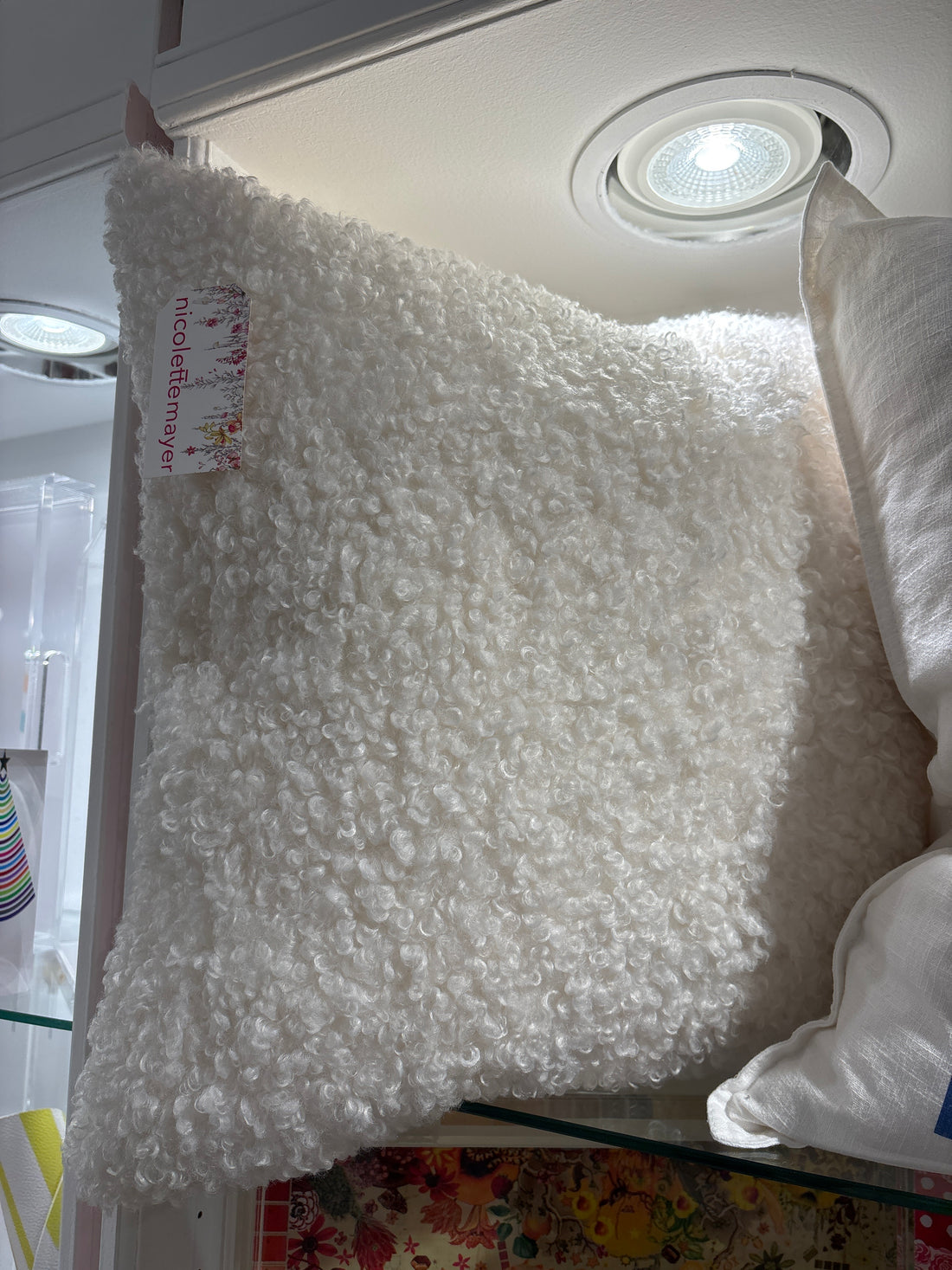 Sherpa White 22x22 Accent Pillow
