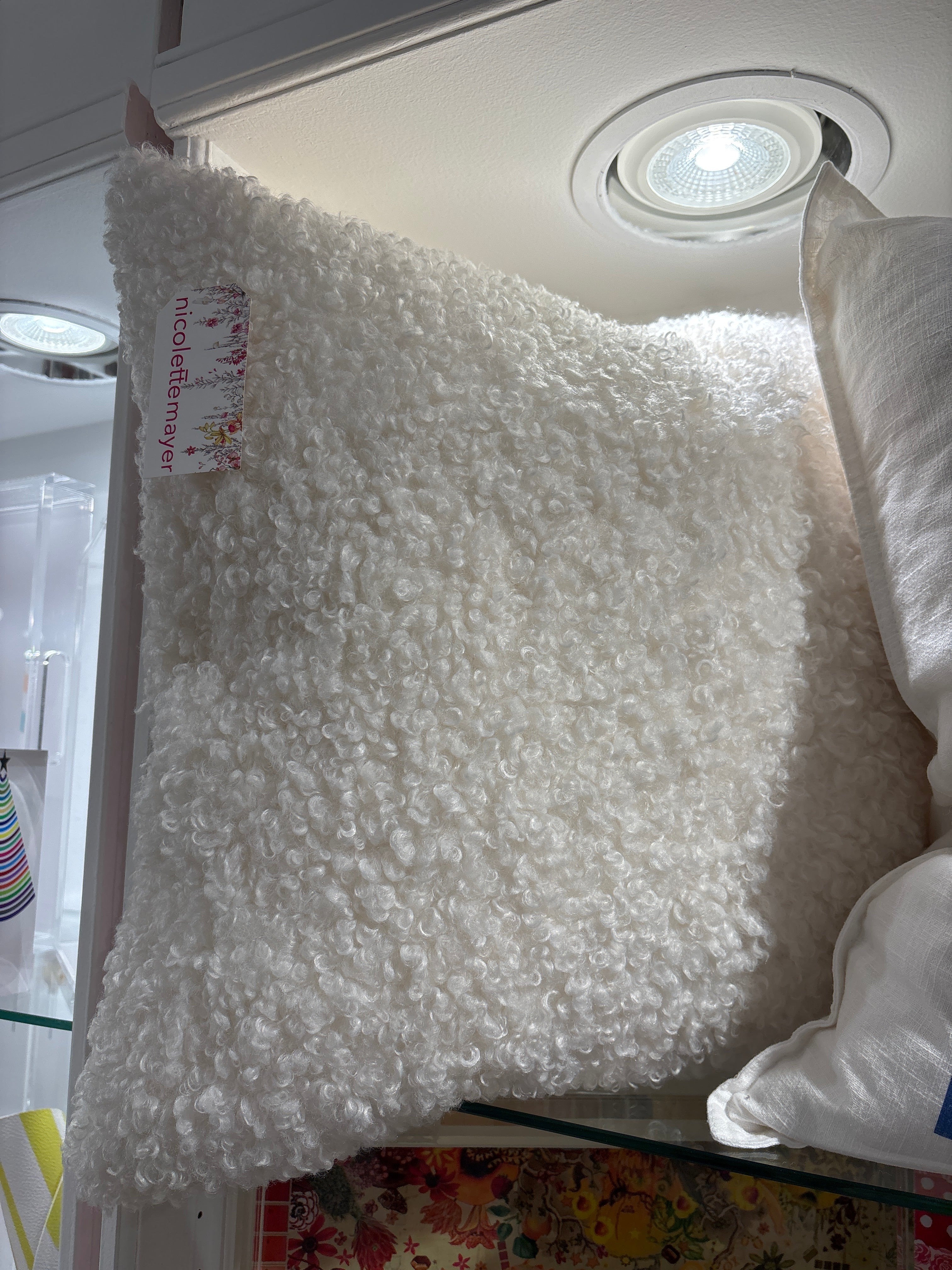 Sherpa White 22x22 Accent Pillow
