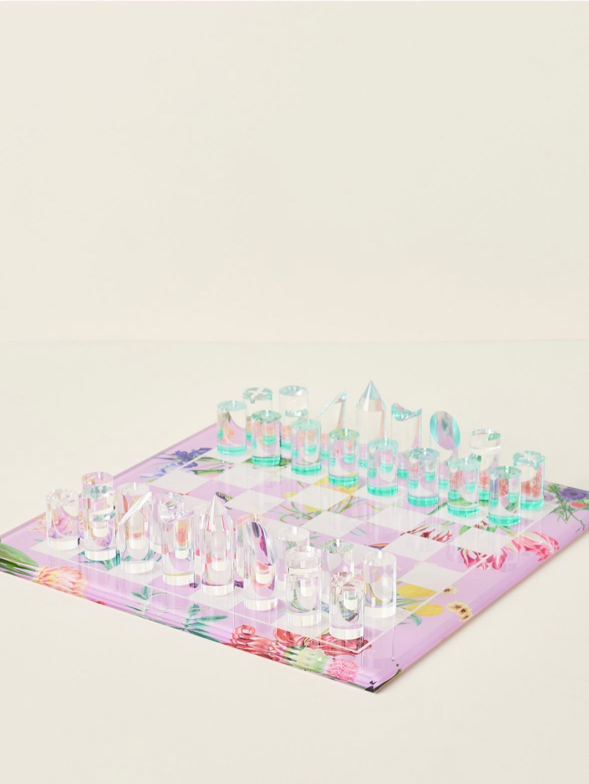 Flora Fauna Orchid Acrylic Chess - nicolettemayer.com