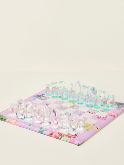 Flora Fauna Orchid Acrylic Chess - nicolettemayer.com