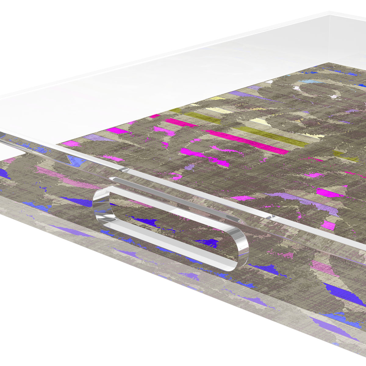 Dapper  Taupe Acrylic Decorative Tray, 12 x 12 in. by Nicolette Mayer 
