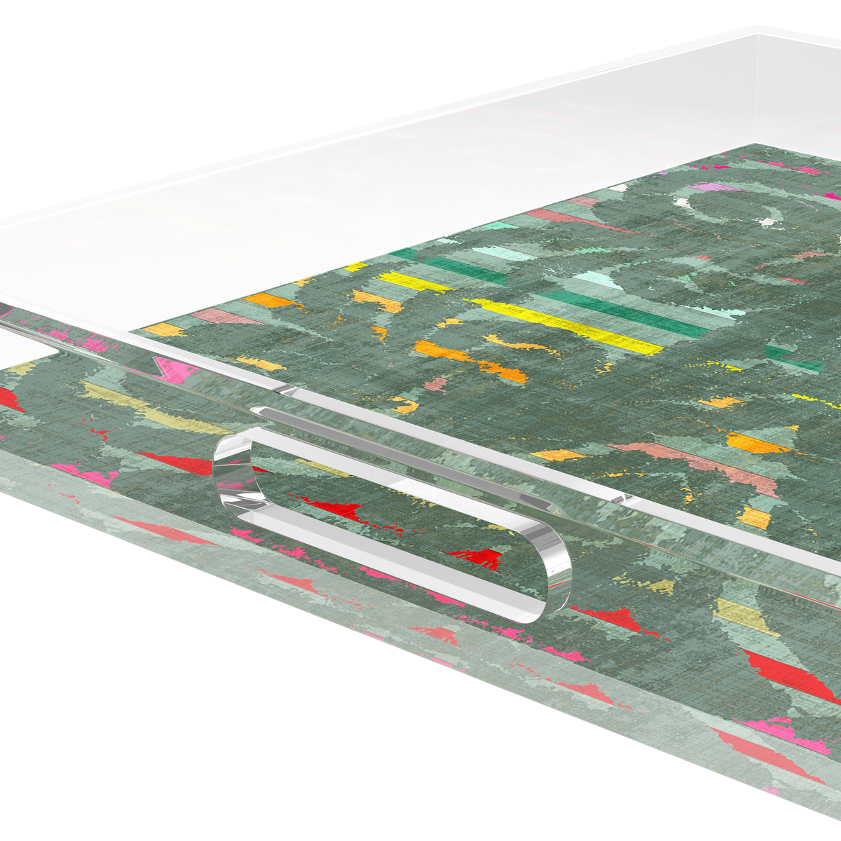 Dapper  Sage Acrylic Decorative Tray, 15 x 15 in. by Nicolette Mayer 