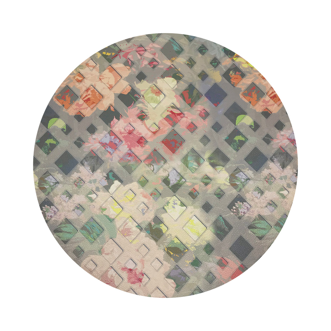 Defosse Trellis Azalea 16 Round Pebble Placemat, Set Of 4 - nicolettemayer.com