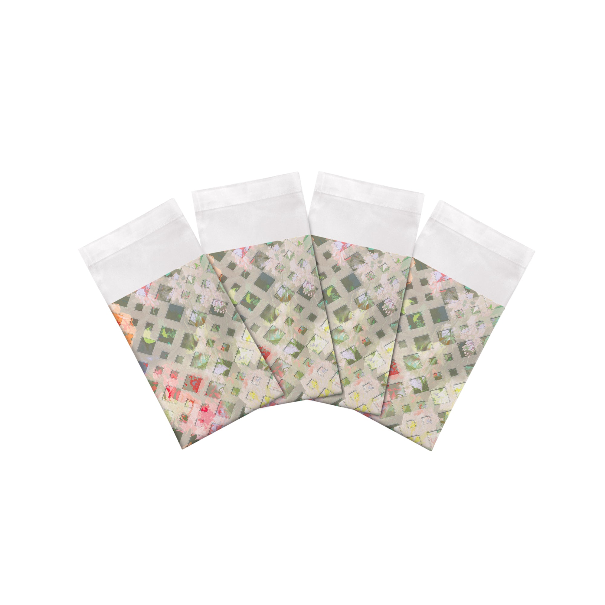 Defosse Trellis Azalea Cotton Sateen Dinner Napkins