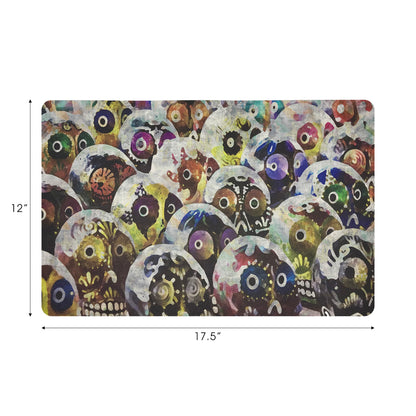 Dia De Los Muertos Rich Vegan Leather Rectangle Pebble Placemat