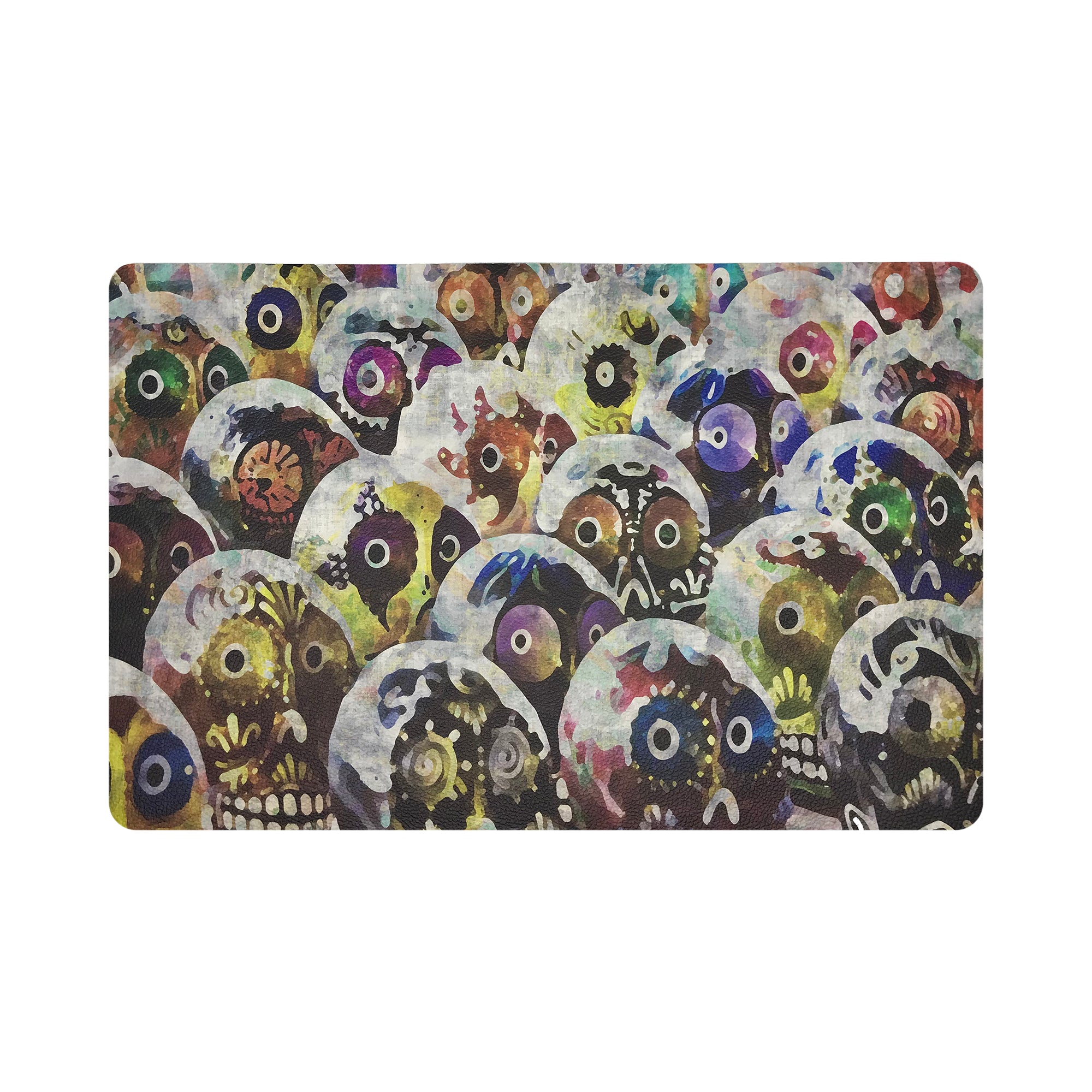 DIA DE LOS MUERTOS RICH 17.5 RECTANGLE PEBBLE PLACEMAT, SET OF 4 - nicolettemayer.com
