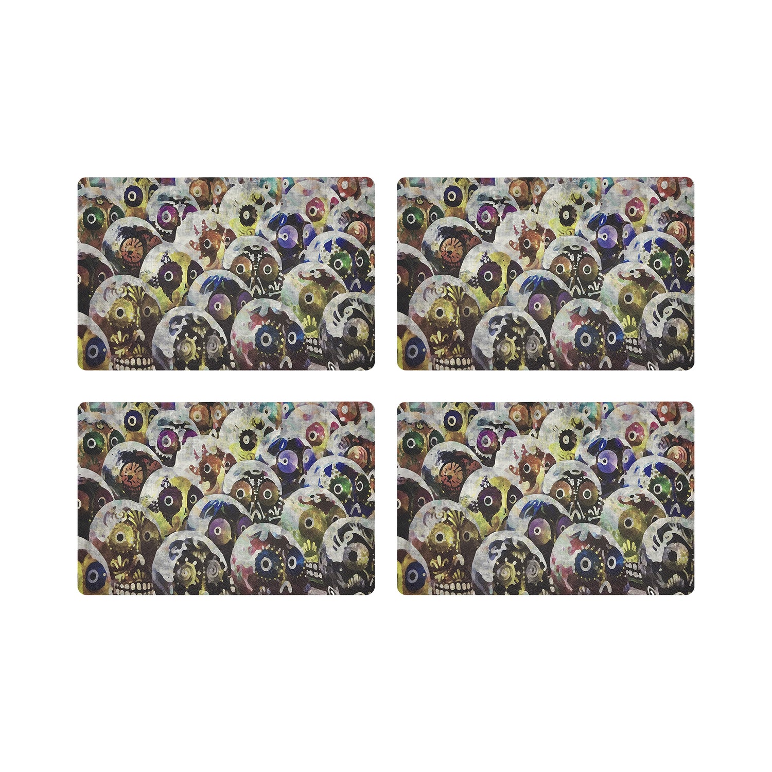 DIA DE LOS MUERTOS RICH 17.5 RECTANGLE PEBBLE PLACEMAT, SET OF 4 - nicolettemayer.com