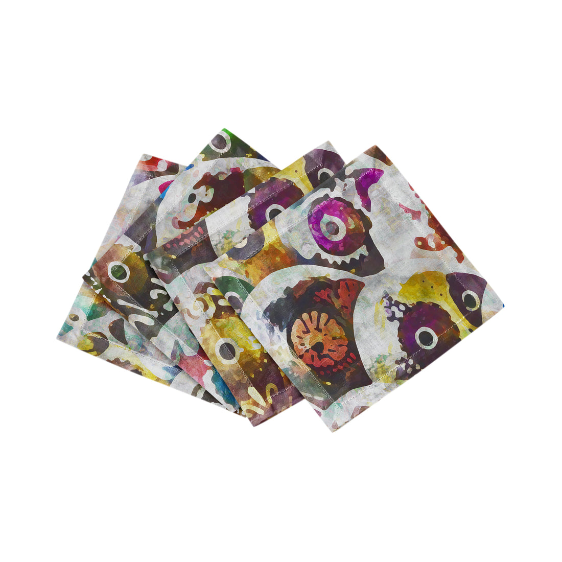 Dia De Los Muertos Rich Cotton Sateen Cocktail Napkins