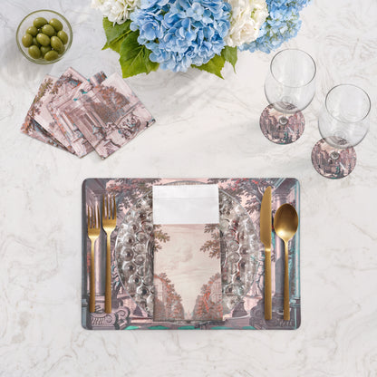 Dimanche A Paris Sunset Vegan Leather Rectangle Pebble Placemat