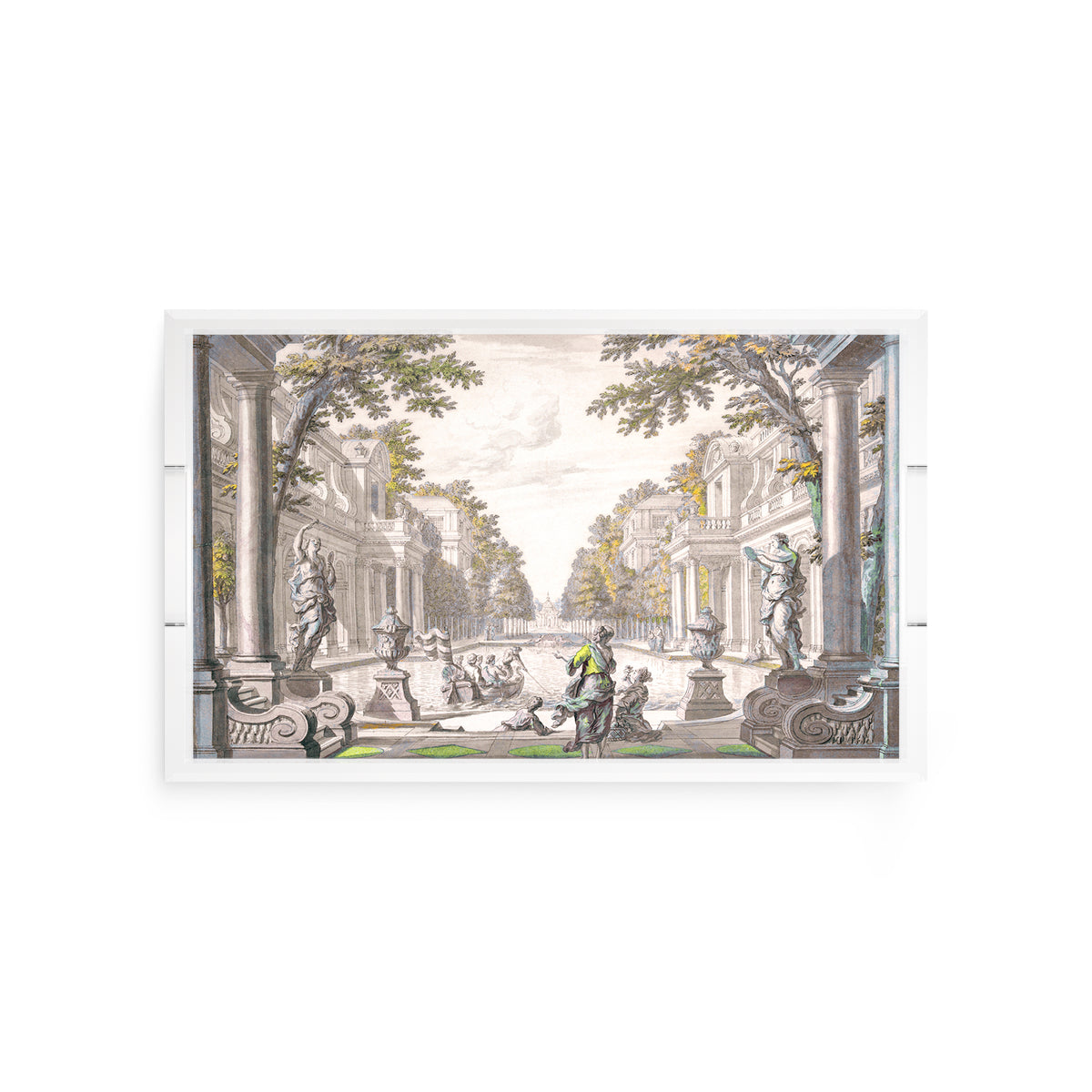 Dimanche a Paris Sunrise Acrylic Decorative Tray, 12.5 x 7.75 in. by Nicolette Mayer 