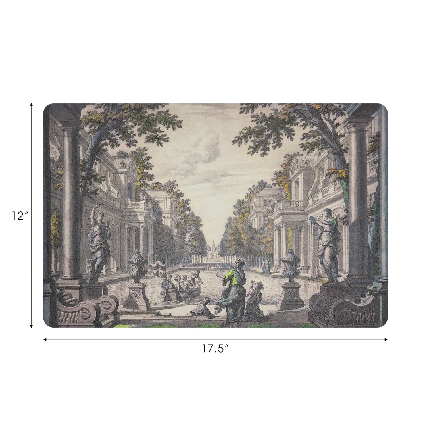 Dimanche a Paris Sunrise 17,5 rechteckiges Kieselstein-Tischset, 4er-Set