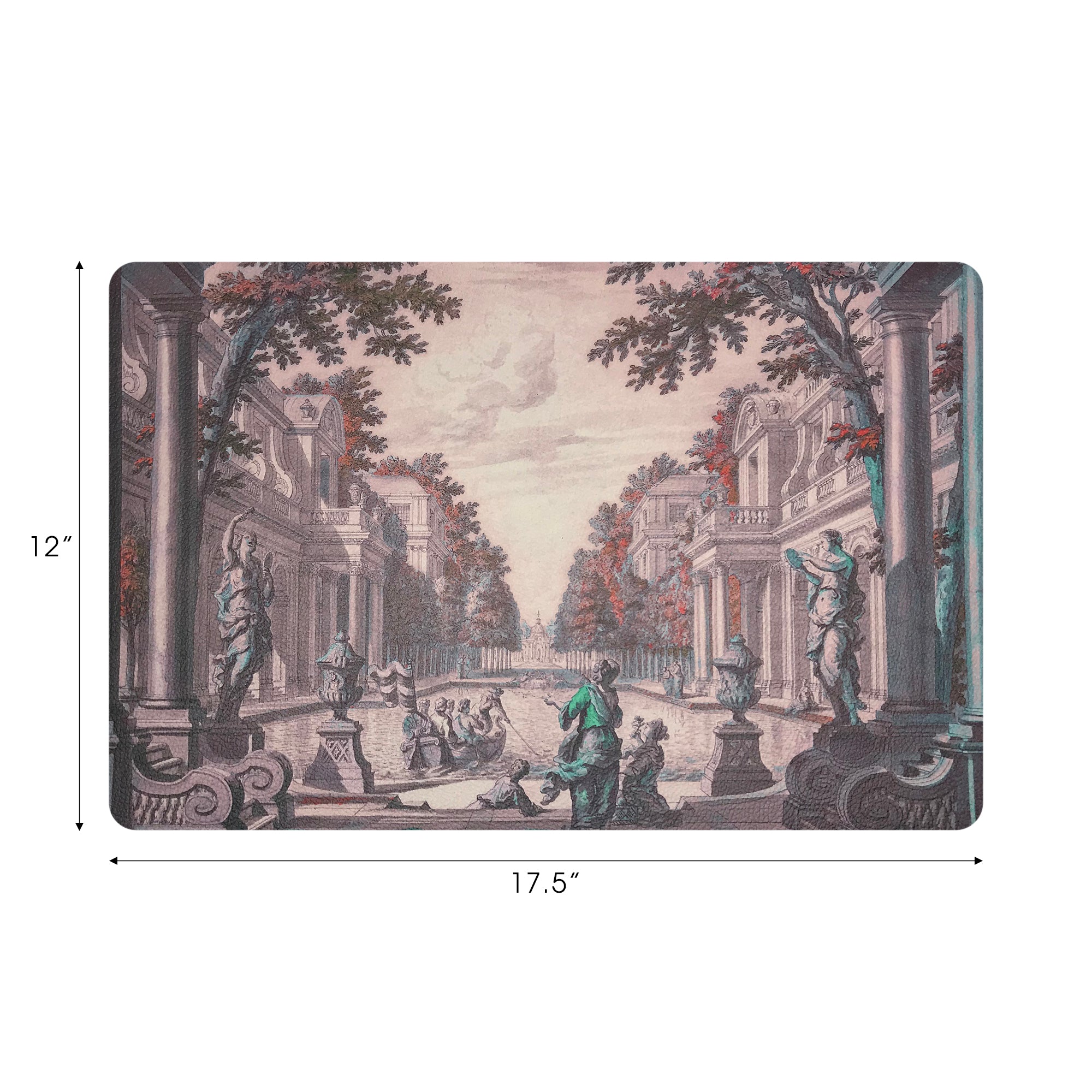 Dimanche A Paris Sunset Vegan Leather Rectangle Pebble Placemat