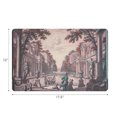 Dimanche A Paris Sunset Vegan Leather Rectangle Pebble Placemat