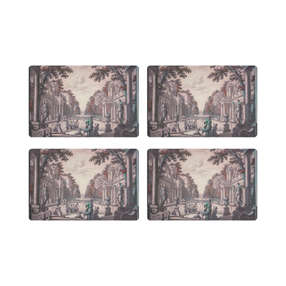 Dimanche A Paris Sunset Vegan Leather Rectangle Pebble Placemat