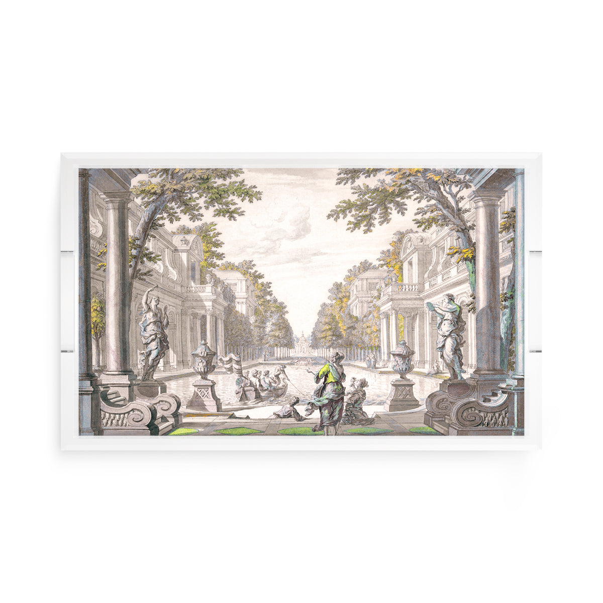 Dimanche a Paris Sunrise Acrylic Decorative Tray, 17 x 10.5 in. by Nicolette Mayer 