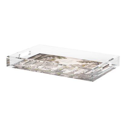 Dimanche a Paris Sunrise Acrylic Decorative Tray, 22.5 x 14.5 in. by Nicolette Mayer 