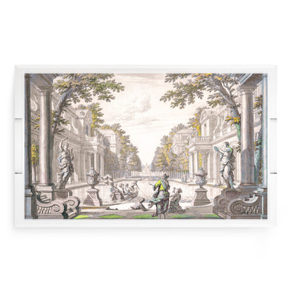 Dimanche a Paris Sunrise Acrylic Decorative Tray, 22.5 x 14.5 in. by Nicolette Mayer 