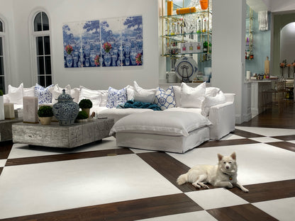Royal Delft Garniture Acrylic Diptych – Set of 2 Modern Wall Art Panels, 48x48&quot; Overall (24x48&quot; Each)