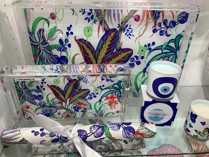 Amazonia Beveled &amp; Polished Acrylic 18&quot;X18&quot; Large Square Tray