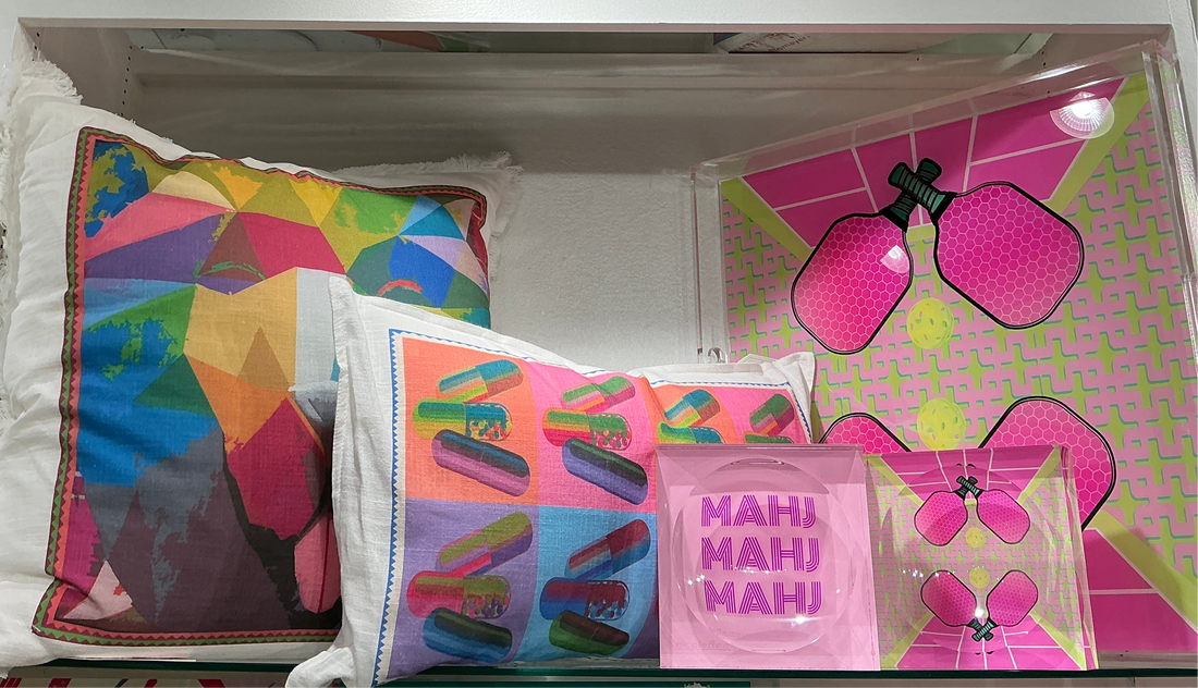 Ode To Okuda Candy 22x22 White Fringe Pillow