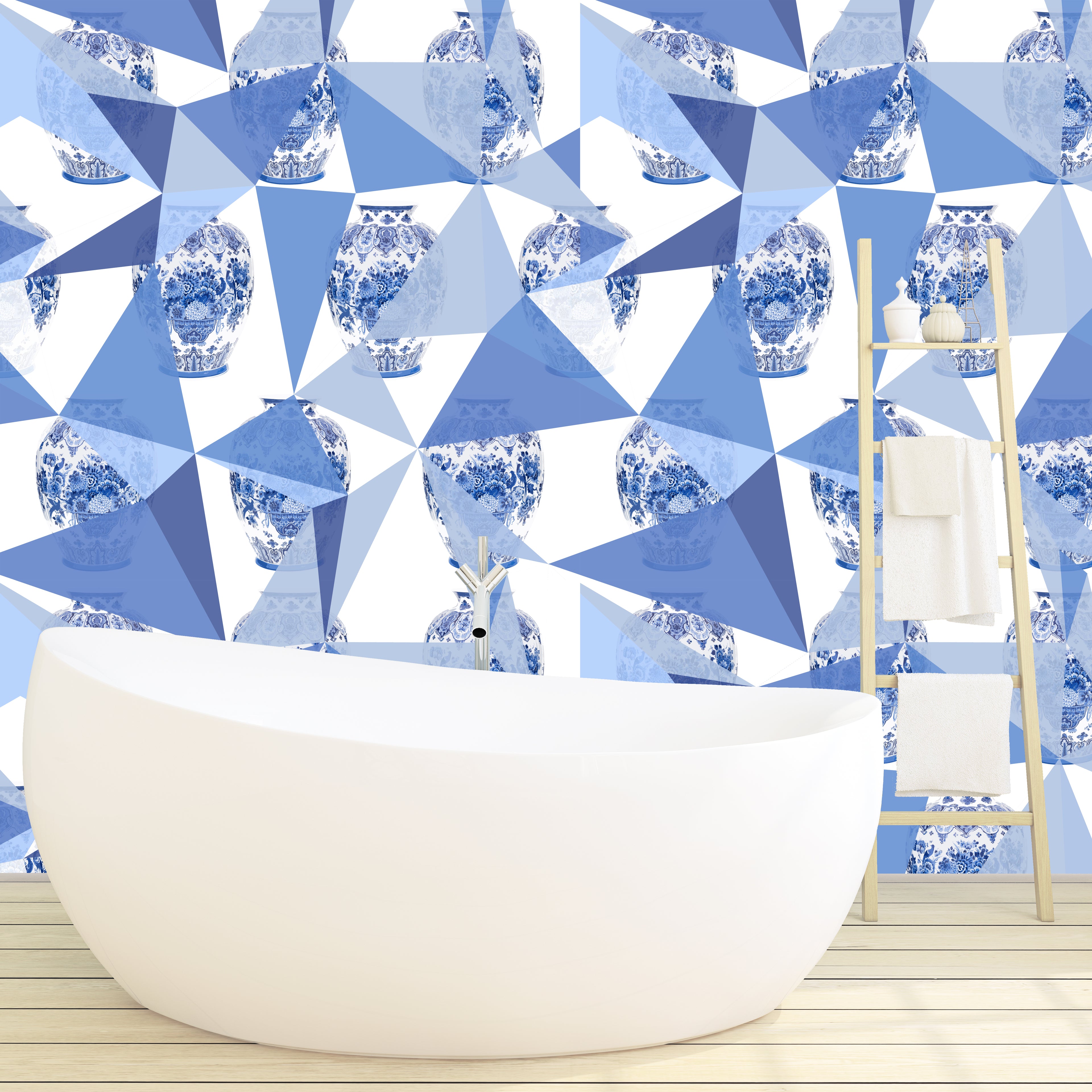 Elements Blaue Grastapete, Meterware