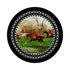 English Hunting Black 16" Round Pebble Placemats, Set of 4 - nicolettemayer.com
