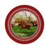 English Hunting Red 16" Round Pebble Placemats, Set of 4 - nicolettemayer.com
