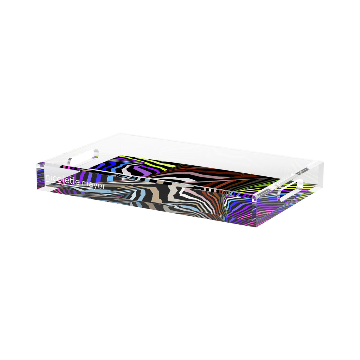 Euphoria at the Watering Hole Acrylic Rectangle Decorative Tray, by Nicolette Mayer
