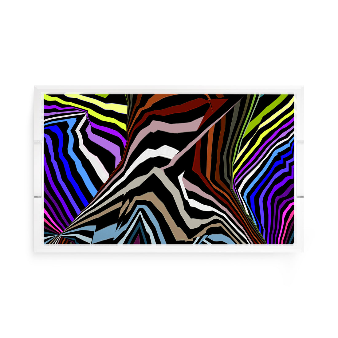 Euphoria at the Watering Hole Acrylic Rectangle Decorative Tray, by Nicolette Mayer