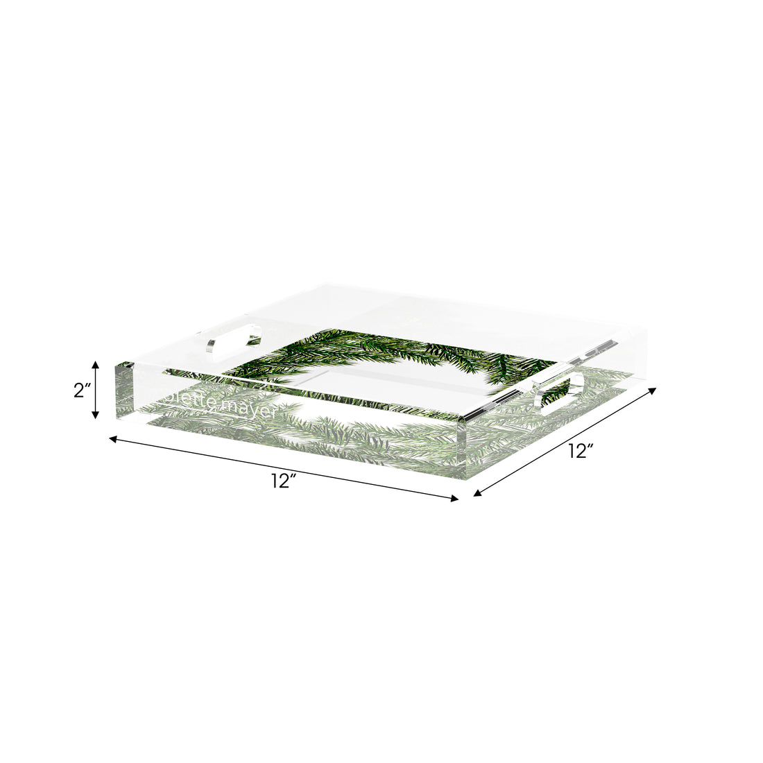 Evergreen 12X12 Acrylic Tray - nicolettemayer.com