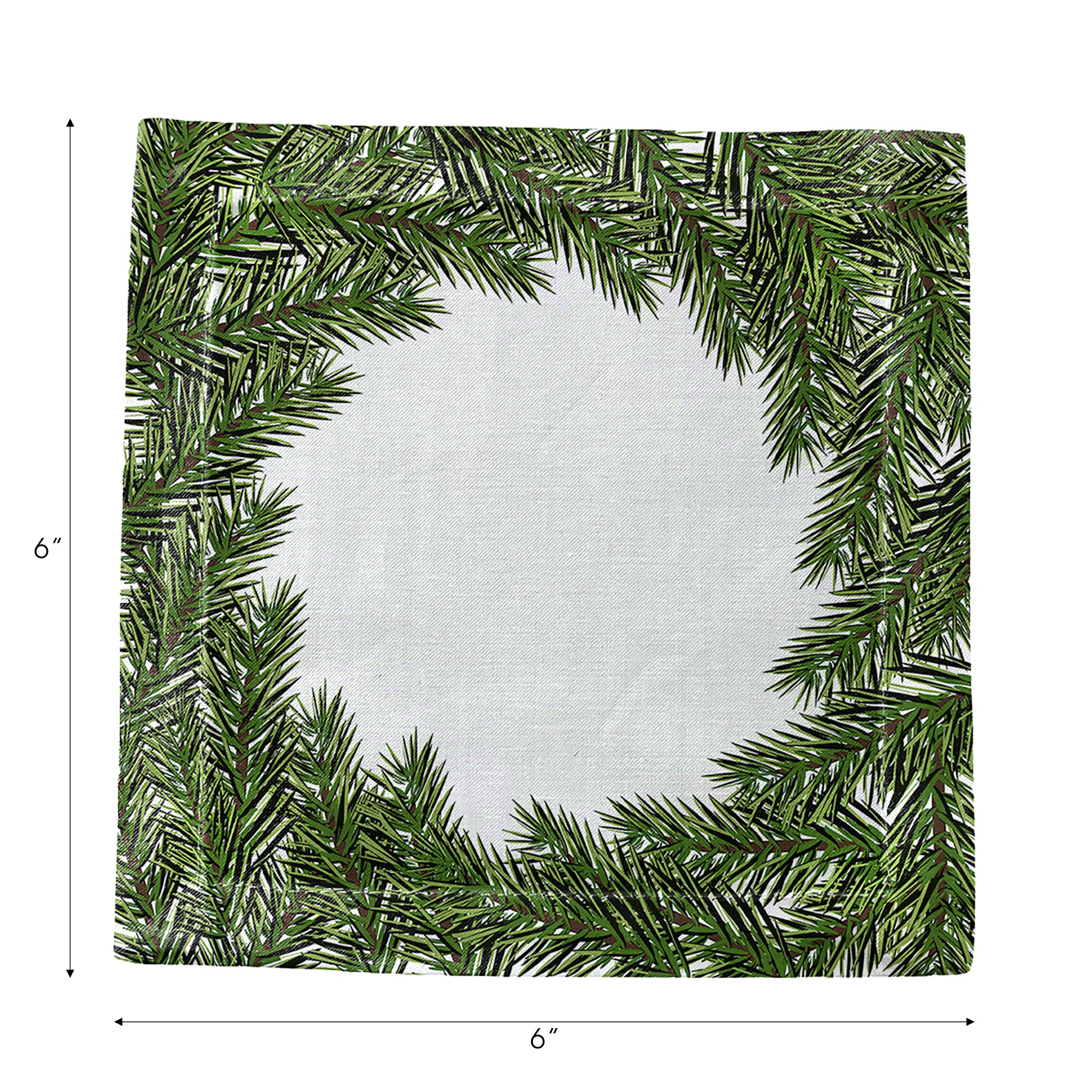 Evergreen Cotton Sateen Cocktail Napkins