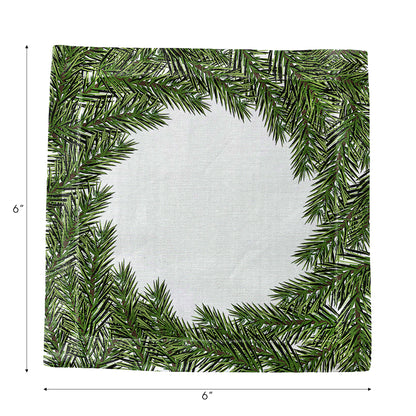 Evergreen Cotton Sateen Cocktail Napkins