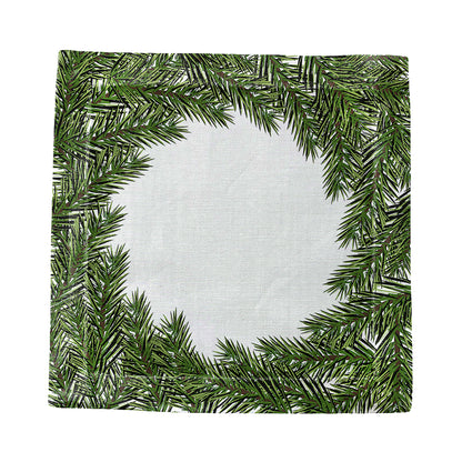Evergreen Cotton Sateen Cocktail Napkins