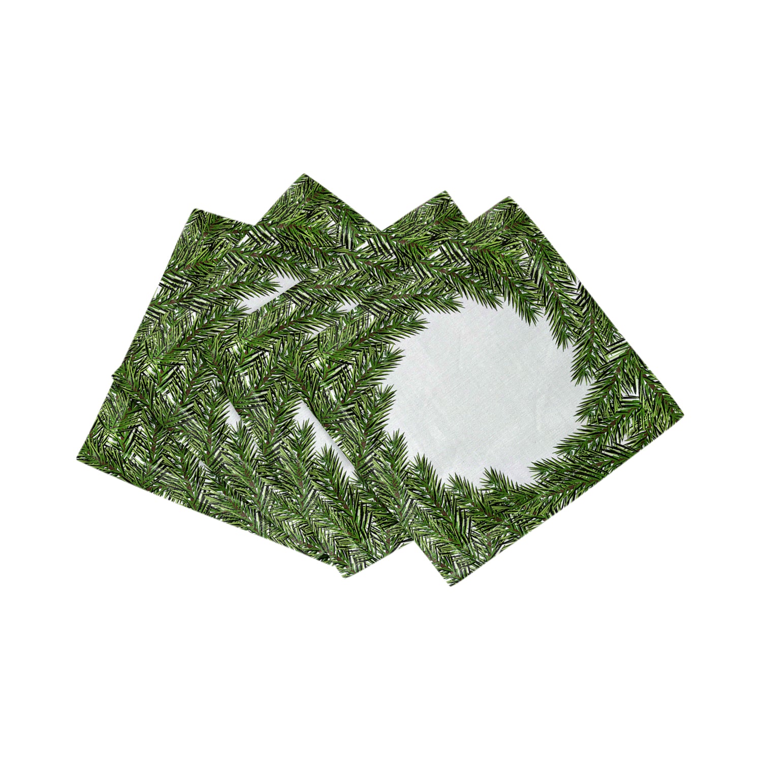 Evergreen Cotton Sateen Cocktail Napkins