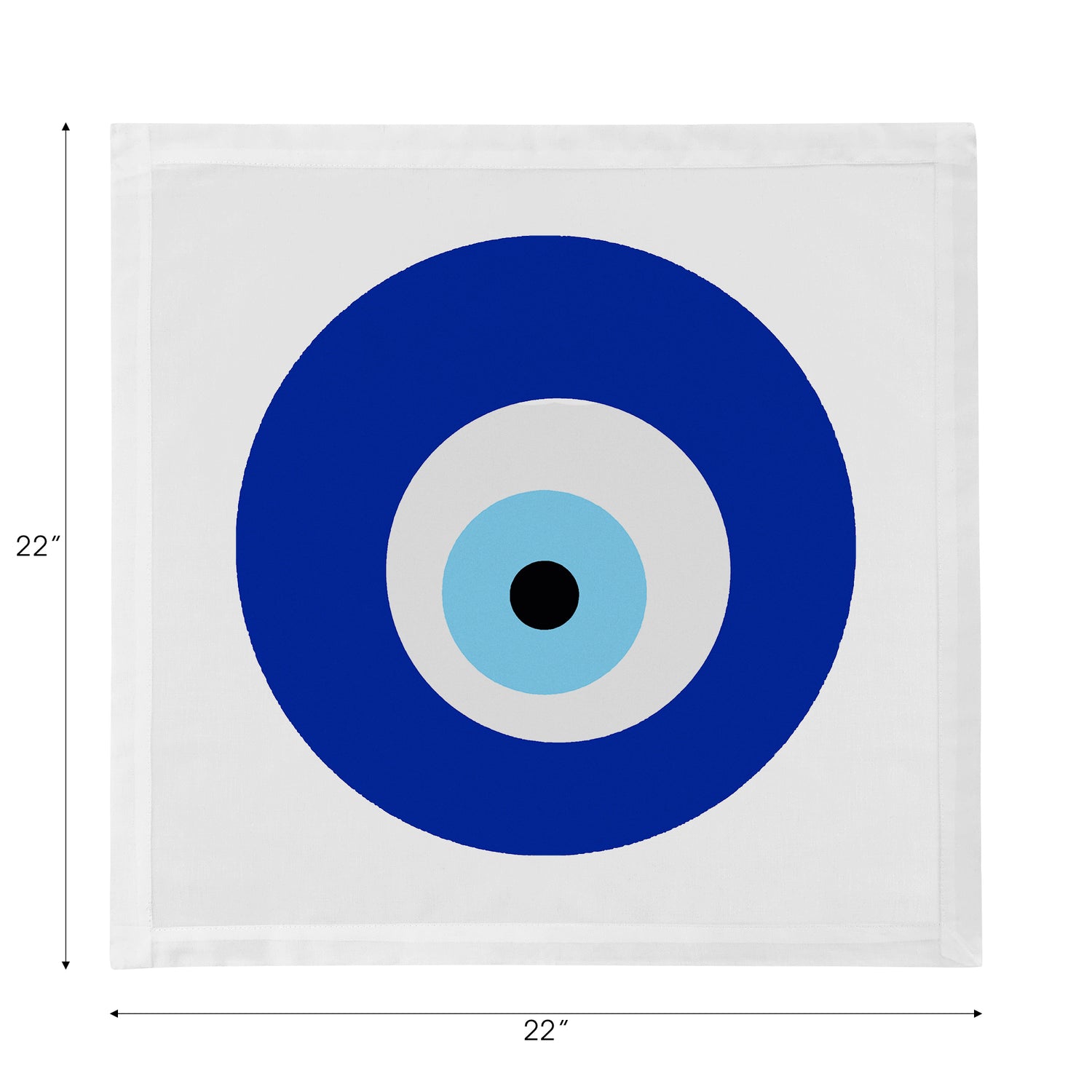 Evil Eye Weiße 22X22 Hohlsaum-Servietten, 4er-Set