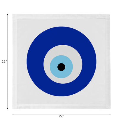 Evil Eye Weiße 22X22 Hohlsaum-Servietten, 4er-Set