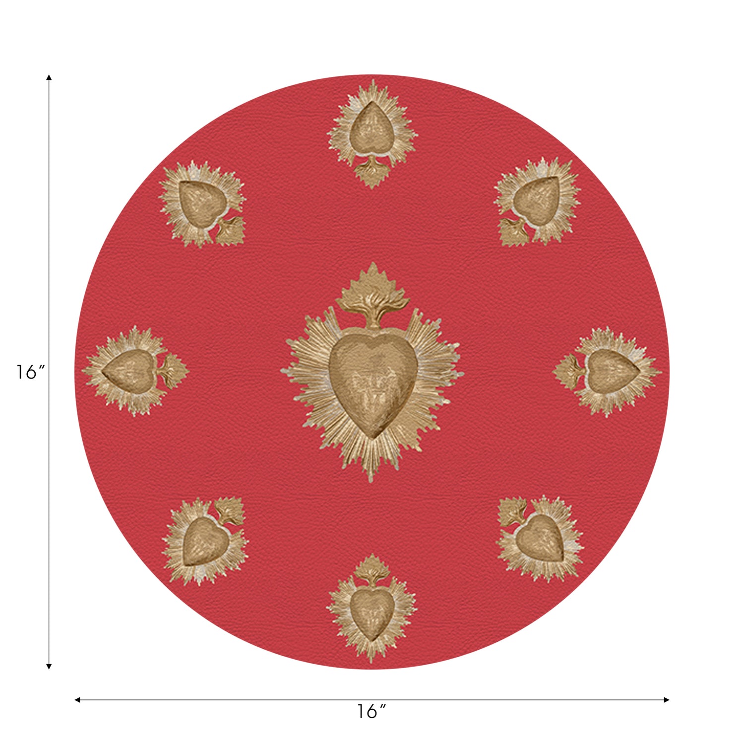 Ensemble de 4 sets de table ronds Ex Vote Crimson 16&quot;