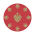 Ex Vote Crimson 16" Round Pebble Placemats, Set of 4 - nicolettemayer.com
