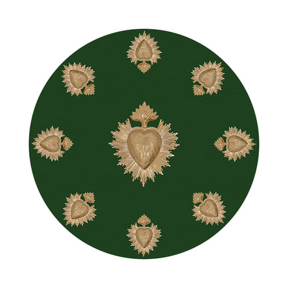 Ex Vote Evergreen 16&quot; Round Pebble Placemats, Set of 4 - nicolettemayer.com
