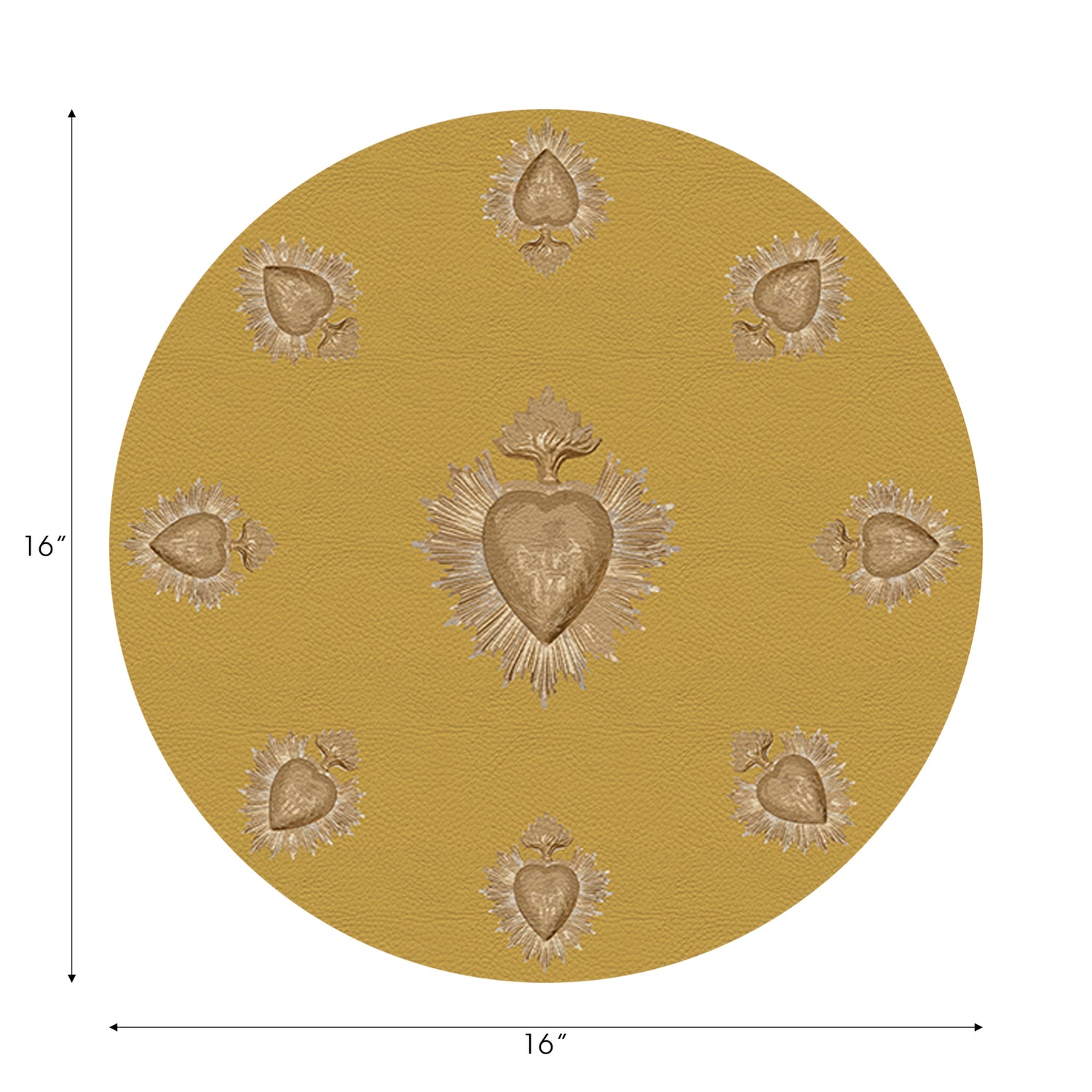 Ensemble de 4 sets de table ronds Ex Vote Gold 16&quot; Pebble