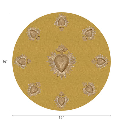 Ensemble de 4 sets de table ronds Ex Vote Gold 16&quot; Pebble