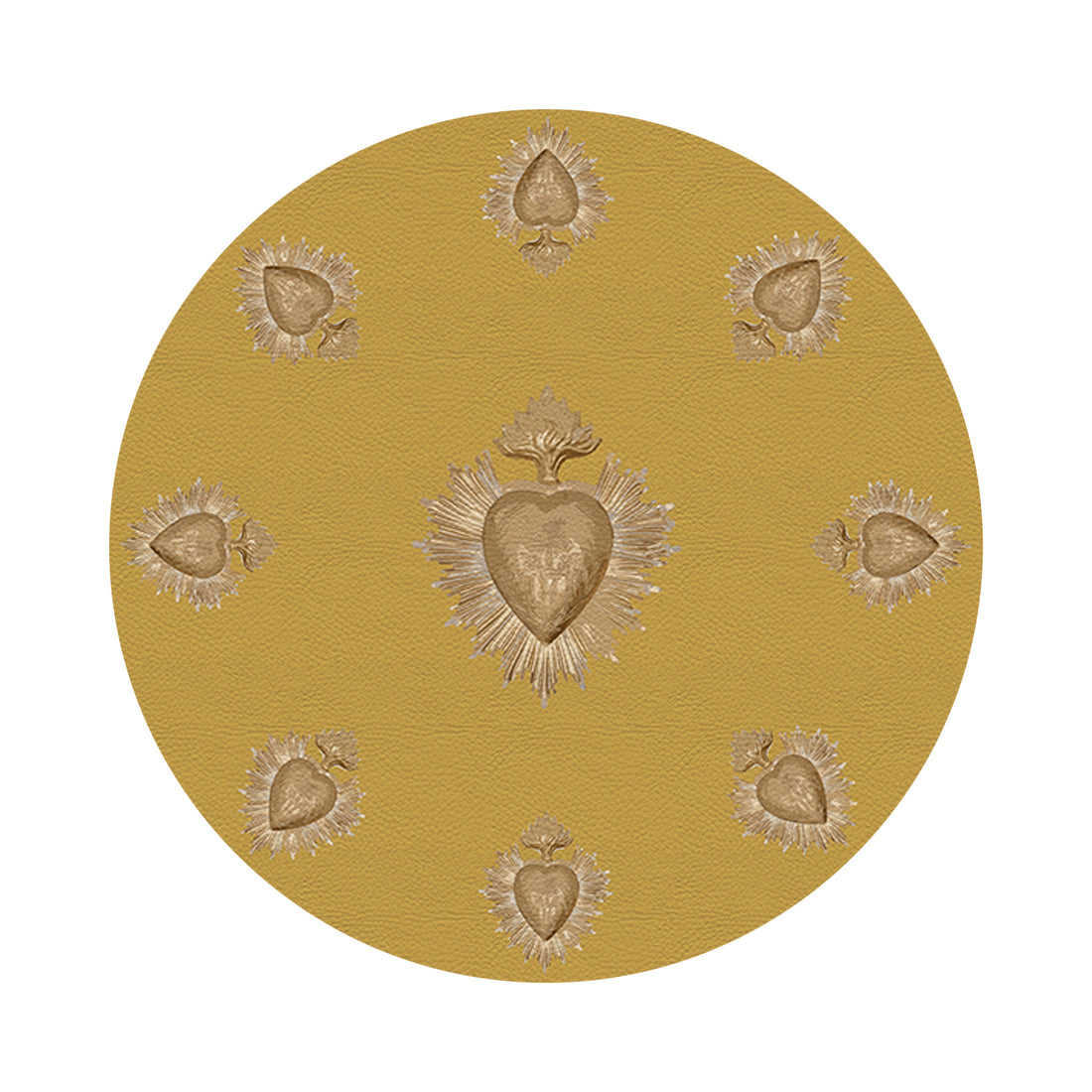 Ex Vote Gold 16" Round Pebble Placemats, Set of 4 - nicolettemayer.com