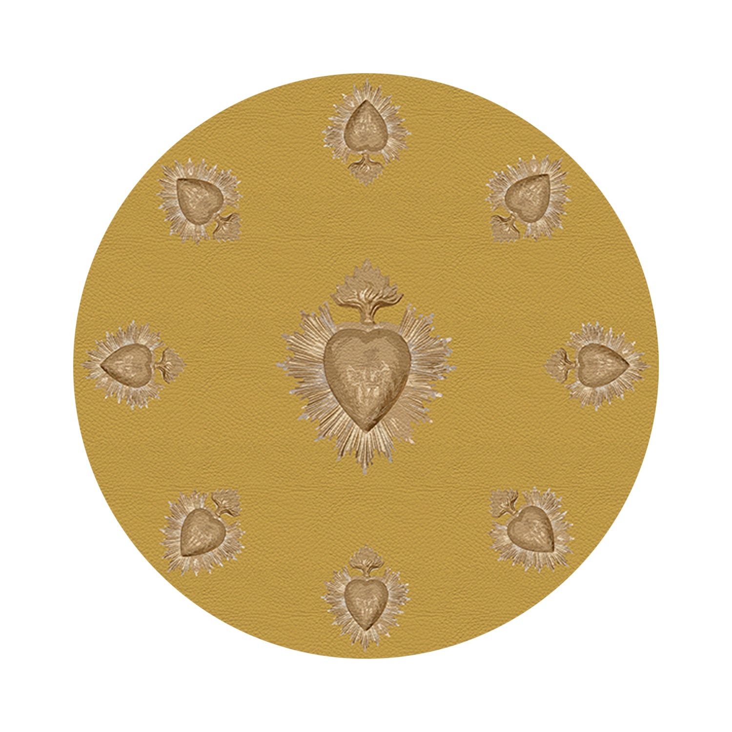Ex Vote Gold 16&quot; Round Pebble Placemats, Set of 4 - nicolettemayer.com
